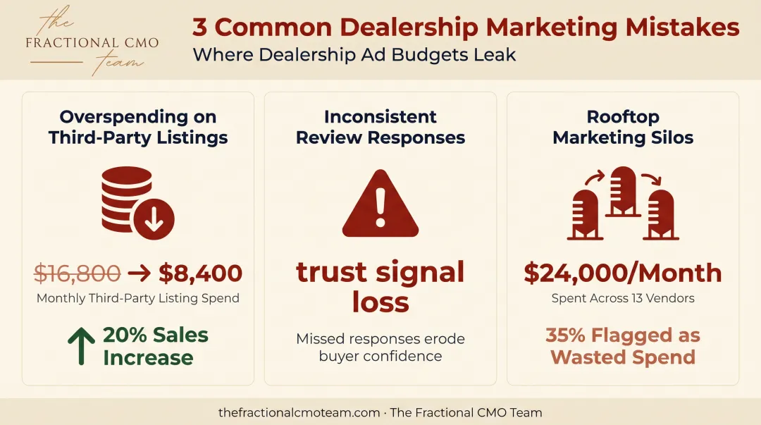 Three costly dealership marketing mistakes and their financial impact