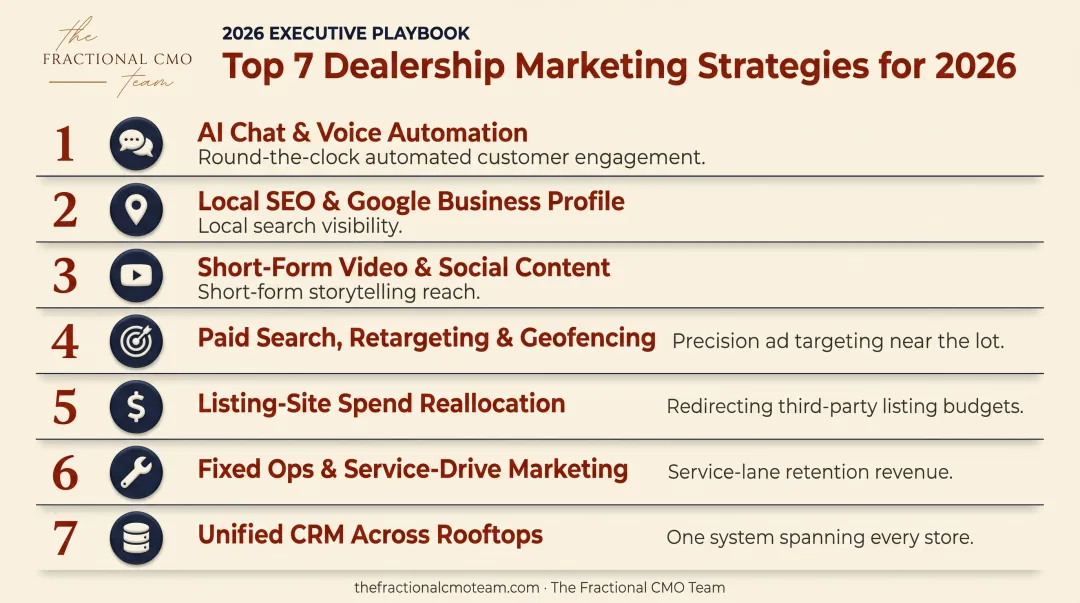 7 ranked car dealership marketing strategies for 2026 overview