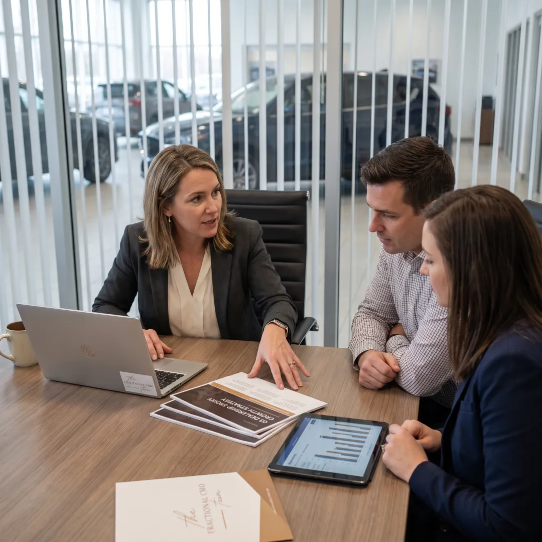 CMO advisor planning dealership marketing strategy