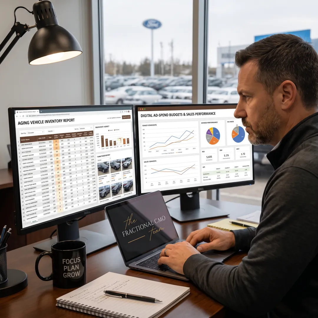Automotive marketer analyzing aging vehicle inventory