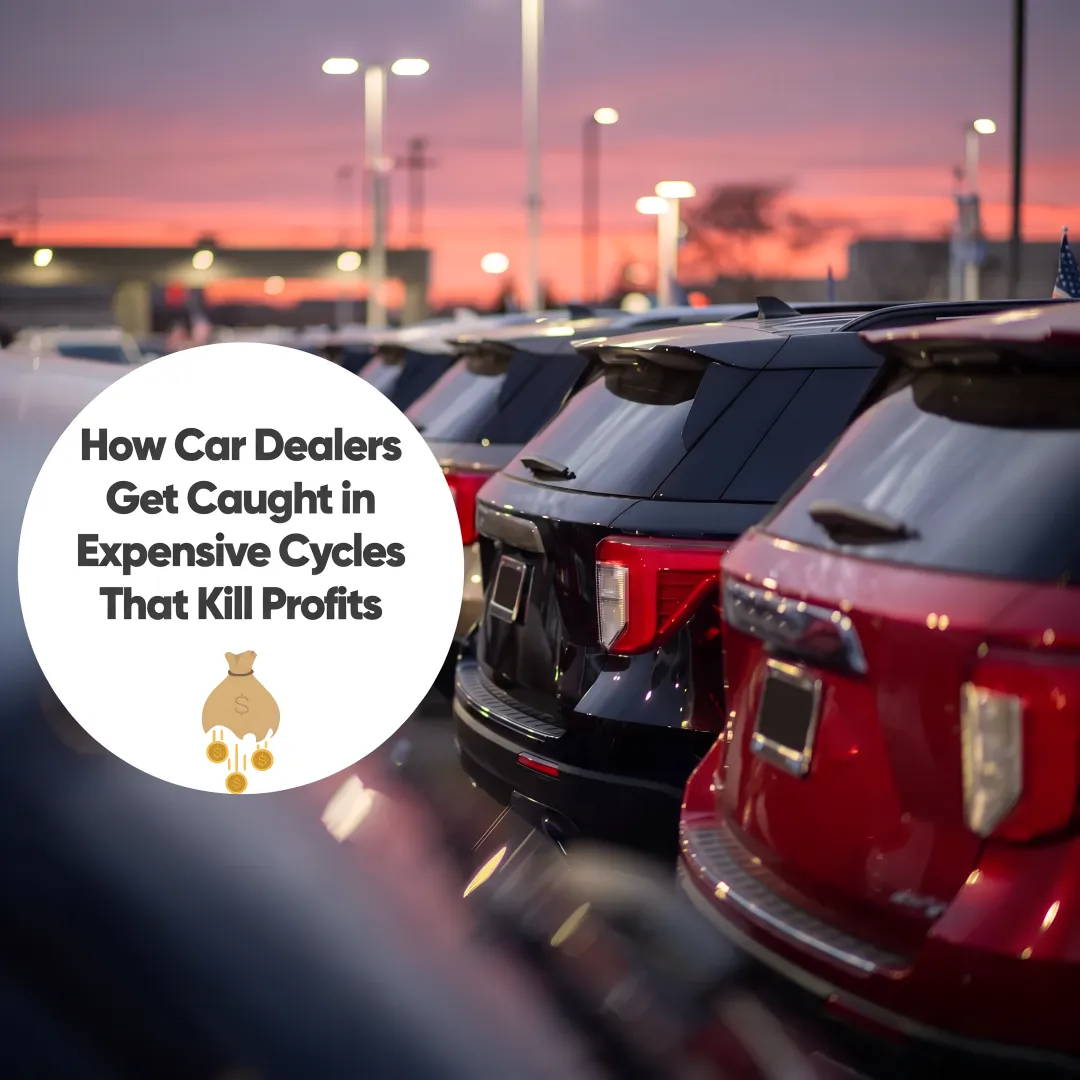 Dealership executive reviewing inventory-focused marketing plan