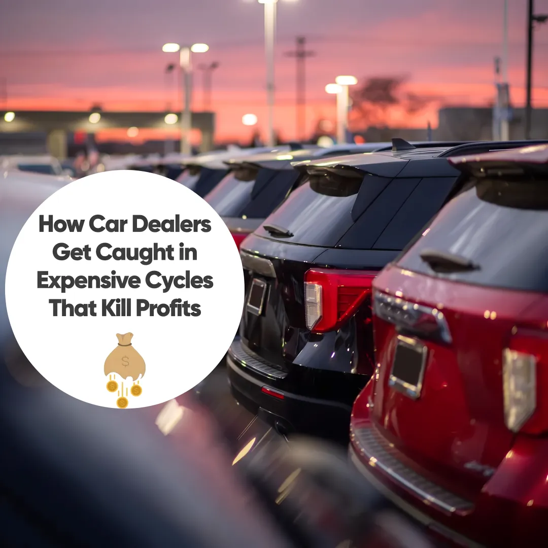 Dealership social media performance report on screen