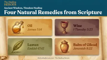 Biblical natural remedies including anointing oil wine leaves and balm of Gilead