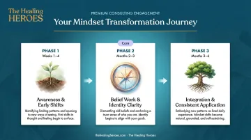 Three-phase mindset consulting transformation timeline from weeks to six months