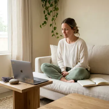 Woman in virtual EMDR support session