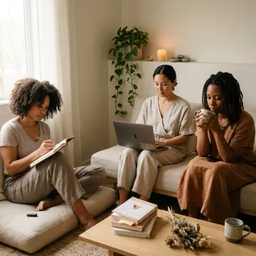 Women students receiving mental health support