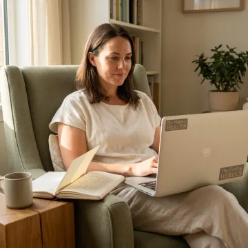 Highly sensitive woman receiving virtual trauma support
