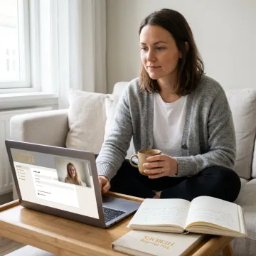 Woman in a virtual wellness consultation
