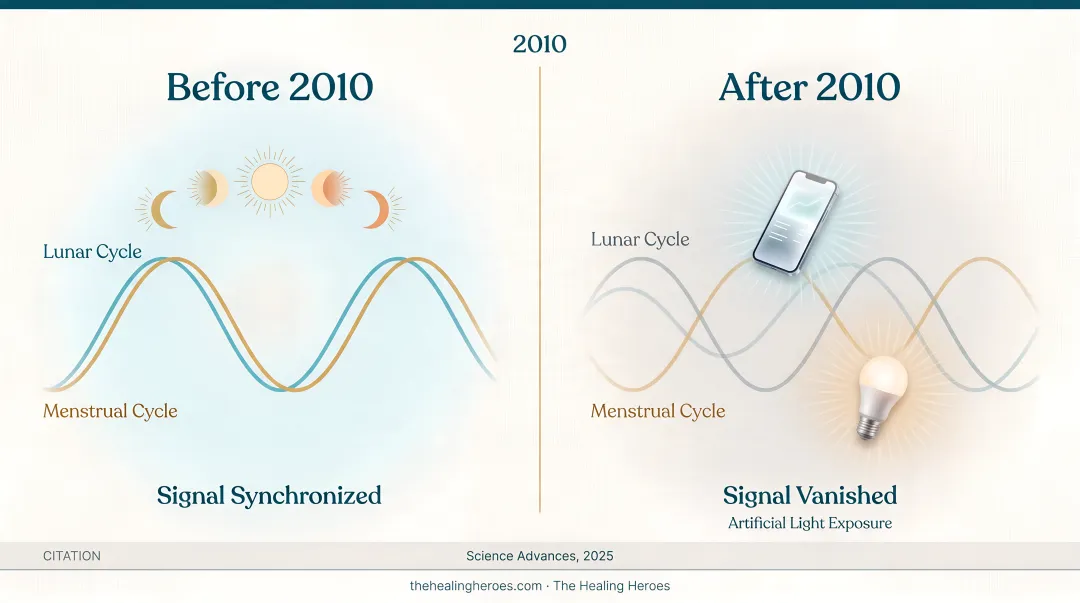 Timeline of lunar-menstrual cycle synchronization research findings from 1980 to 2025