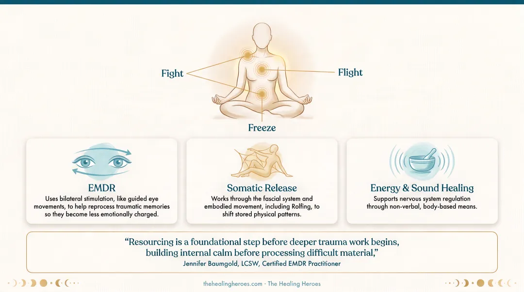 Four mind-body-spirit healing modalities for depression comparison chart