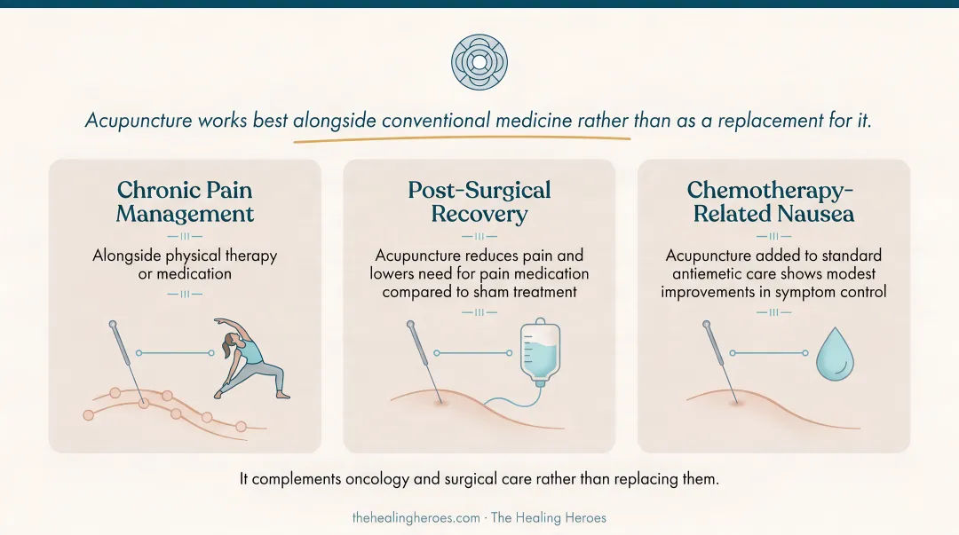 three ways acupuncture integrates with conventional medical treatment