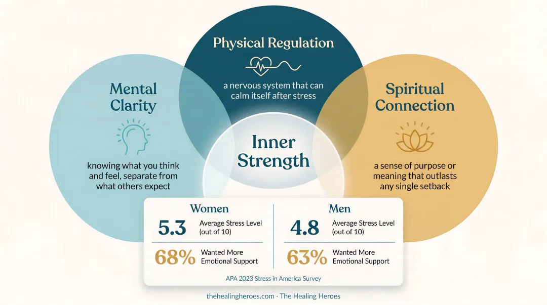 Women's stress levels versus men comparison APA survey data