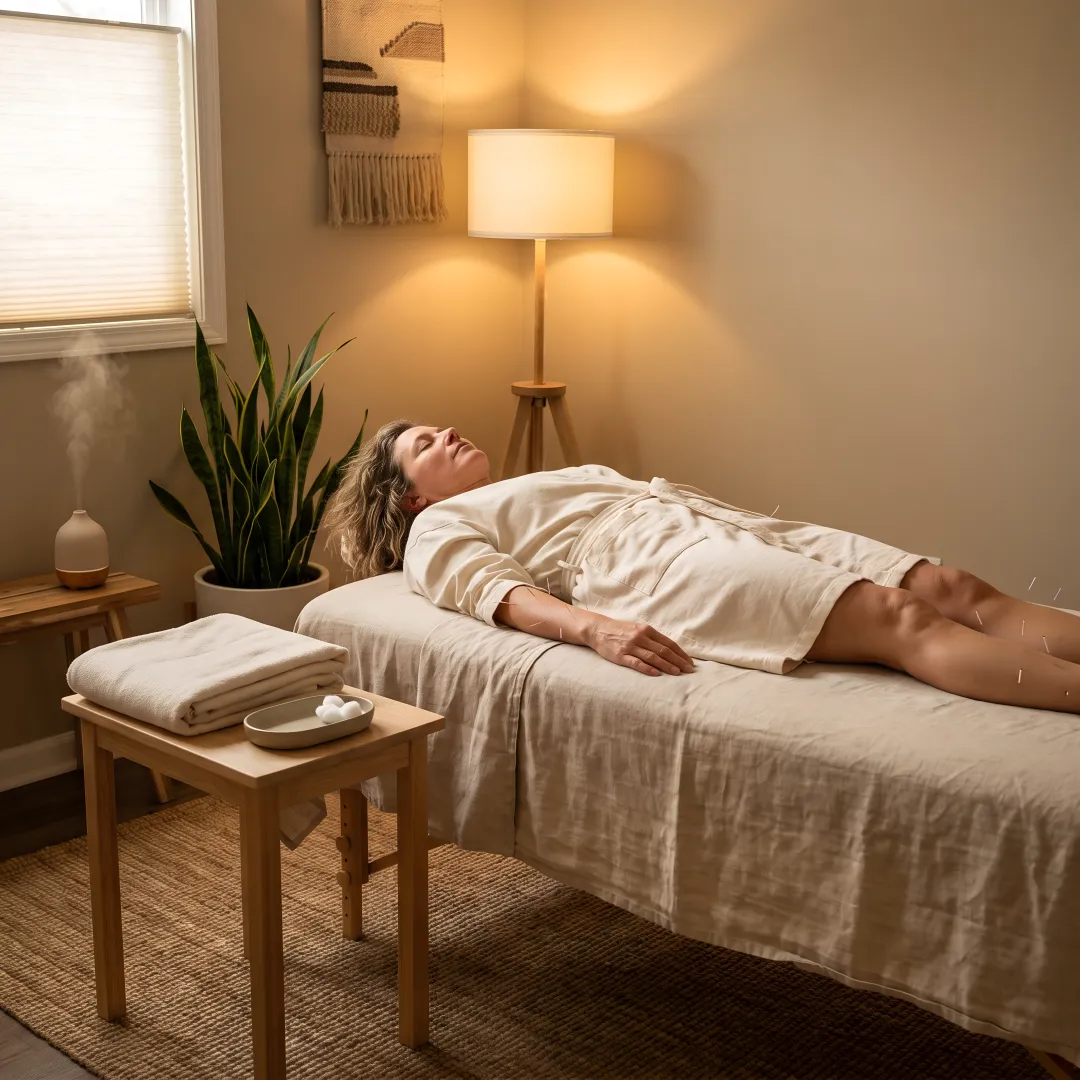 Calm acupuncture treatment for women’s wellness