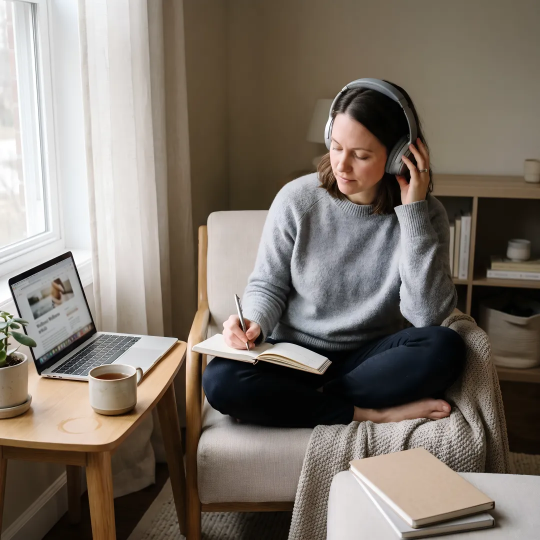 Woman learning about EMDR and holistic mental health