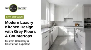 Modern Luxury Kitchen Design with Grey Floors &amp; Countertops