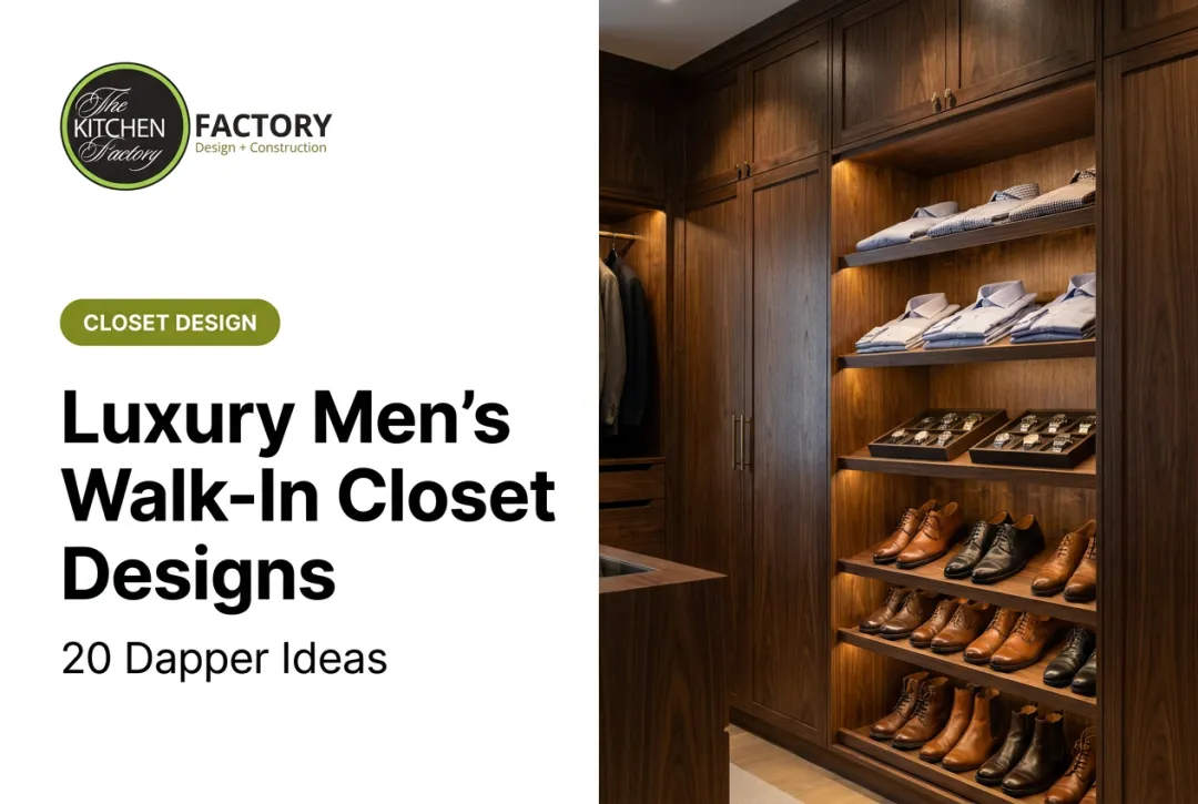 Luxury Men's Walk-In Closet Designs: 20 Dapper Ideas