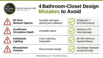 Four most common bathroom closet design mistakes and how to avoid them
