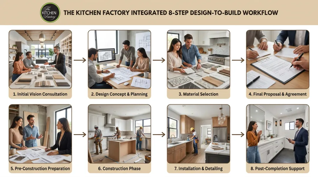 Kitchen Factory eight-step design-to-build process for luxury bathroom renovation