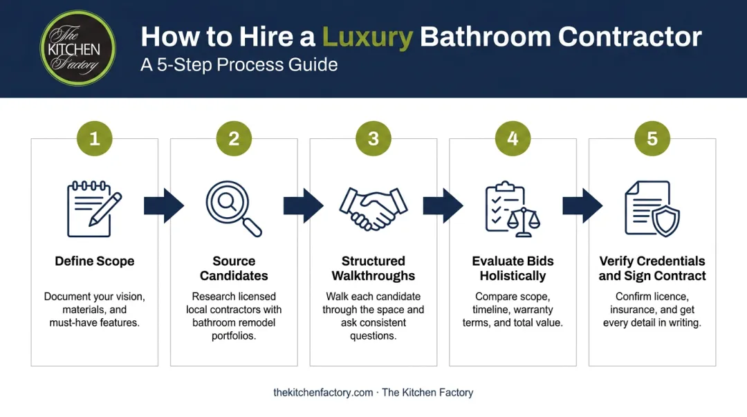 Five-step process for hiring a luxury bathroom remodeling contractor in Los Angeles