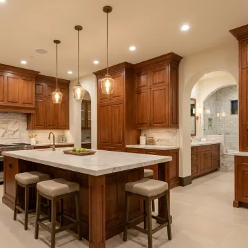 Luxury remodeled kitchen and bath in Princeton home