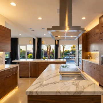 Luxury remodeled bathroom with custom vanity