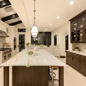 Luxury remodeled kitchen in Brentwood home