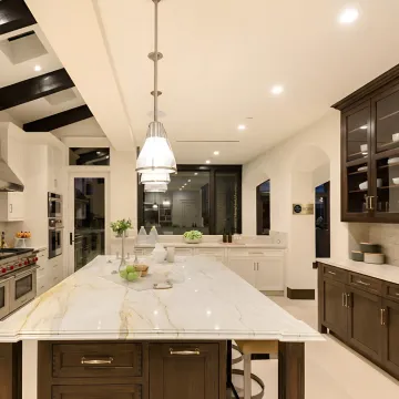Luxury custom kitchen with bespoke cabinetry