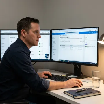 Consultant configuring SharePoint and Microsoft 365 settings