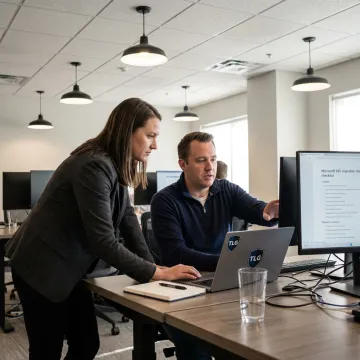 IT team managing cloud transformation services