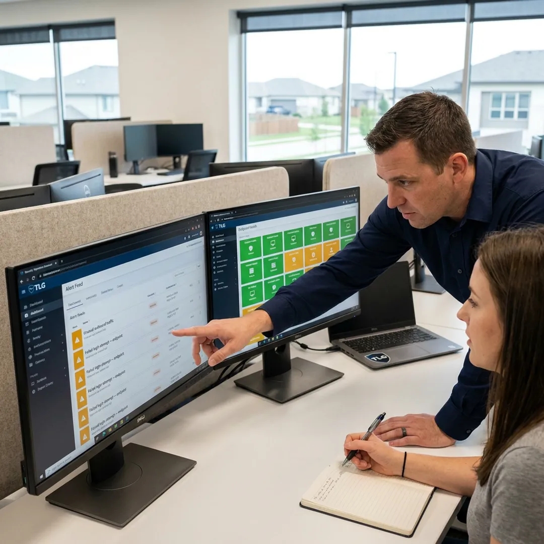 Small business network security monitoring dashboard