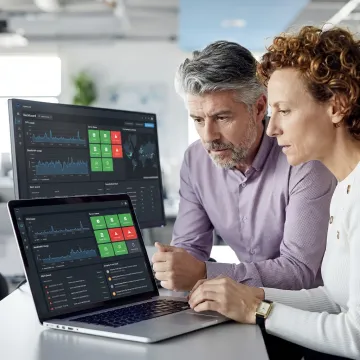 Business network monitoring dashboard and IT support