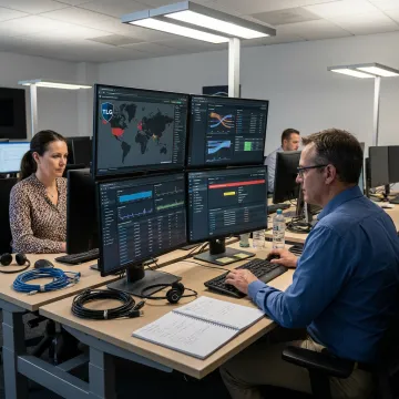 Managed IT support team assisting a local business