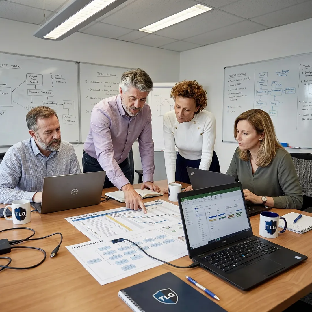 IT project planning session with consultants