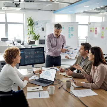 Business technology strategy consulting meeting