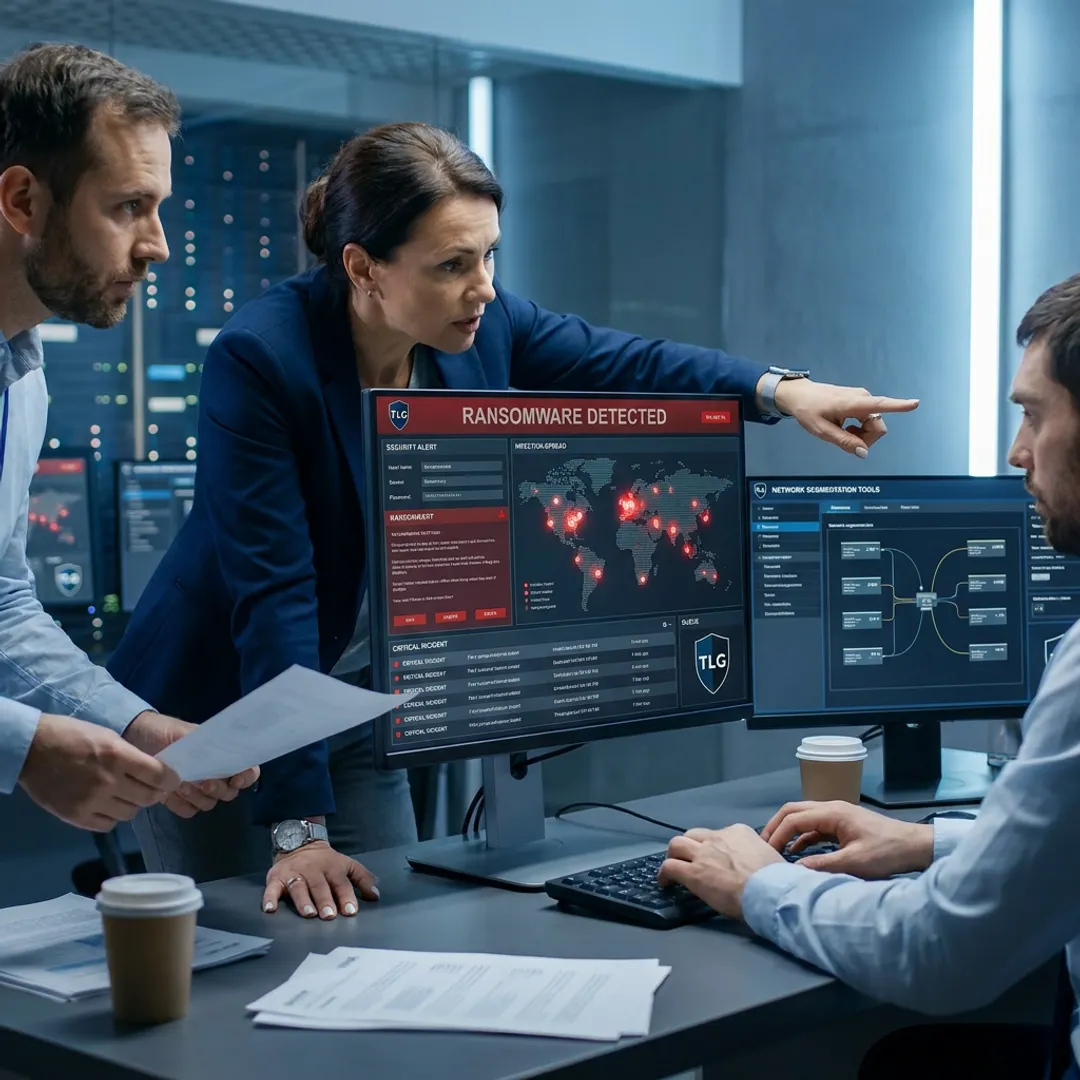 Incident response team containing a cyberattack