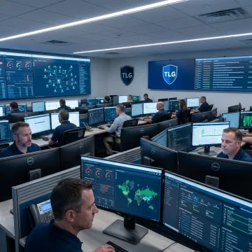IT security team monitoring business systems