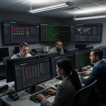 Business cybersecurity monitoring and endpoint protection