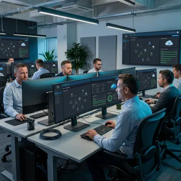 Managed cybersecurity team monitoring business systems
