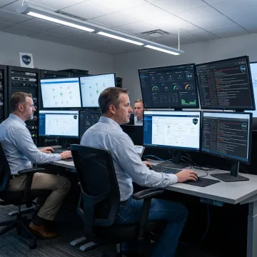 Managed IT team supporting business network systems