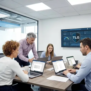 Small business team using Microsoft 365 tools