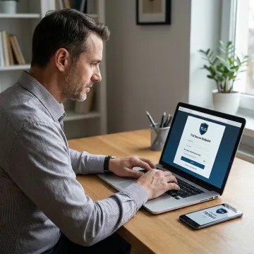 Remote employee working securely on managed devices
