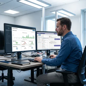 IT specialist managing secure remote endpoints
