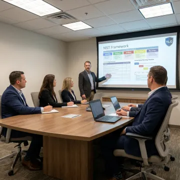 Consultant explaining NIST compliance strategy