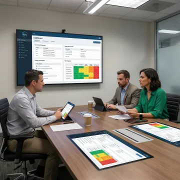 Cybersecurity compliance team reviewing NIST controls
