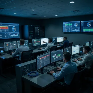 Cybersecurity team reviewing incident response dashboards