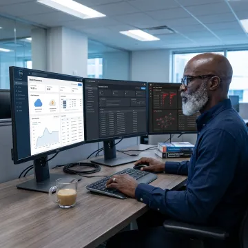 Cloud security analyst reviewing cloud infrastructure risks
