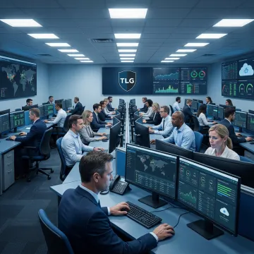 IT security team monitoring business systems