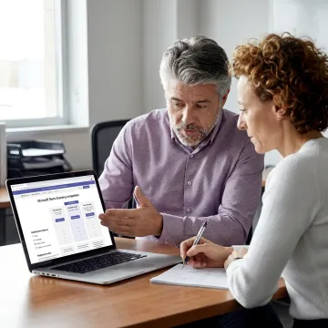 IT consultant explaining Microsoft Teams plan options