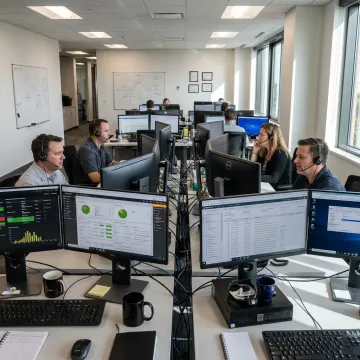 IT help desk specialist assisting business users