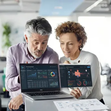 Banking IT consultants reviewing digital strategy
